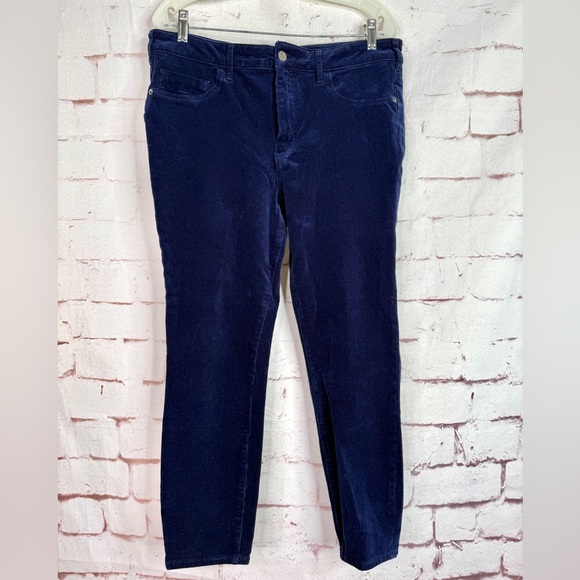 ANTHROPOLOGIE PILCRO Plus Size 32 High Rise Skinny Navy Corduroy 35” Waist Jeans - Picture 11 of 16